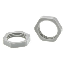 10 pcs - SIB Grey Fibreglass PA Cable Gland Locknut, M20 Thread