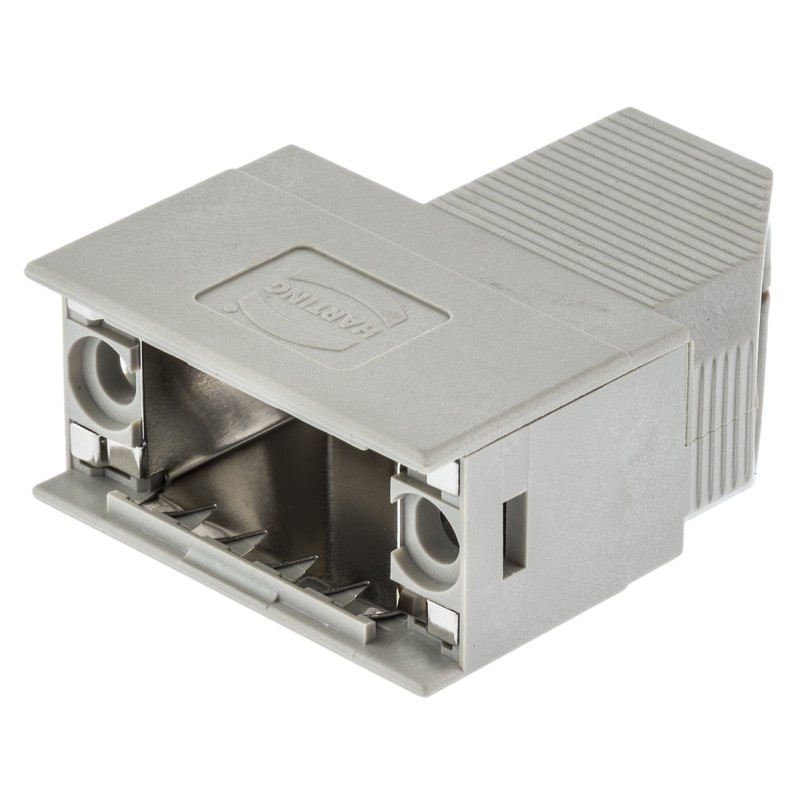 1 pcs - Harting D-sub Series Polymer Right Angle D Sub Backshell, 9 Way, Strain Relief