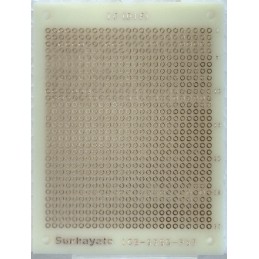 1 pcs - Single Sided Matrix Board 1mm Holes, 2.54 x 2.54mm Pitch, 72 x 47 x 1.2mm