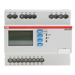 1 pcs - ABB Frequency, Voltage Monitoring Relay, 1, 3 Phase, SPDT, 57.7 - 240 V ac, 99.9 - 415 V dc, DIN Rail