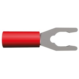 10 pcs - TE Connectivity, PLASTI-GRIP Insulated Crimp Spade Connector, 0.26mm² to 1.65mm², 22AWG to 16AWG, M4 (8) Stud Size