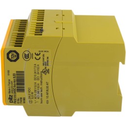 1 pcs - Pilz Single/Dual-Channel Safety Switch/Interlock Safety Relay, 24V dc, 6 Safety Contacts