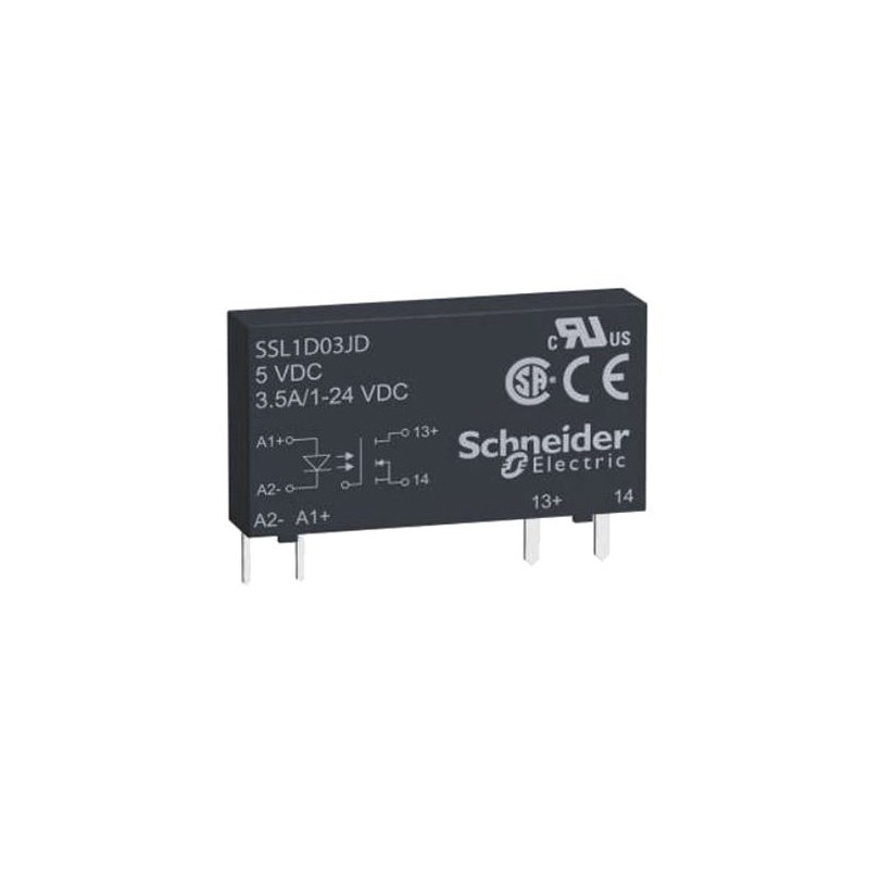 1 pcs - Schneider Electric Harmony Relay Series Solid State Relay, 3.5 A Load, PCB Mount, 24 V dc Load, 12 V dc Control