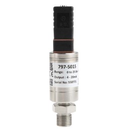 1 pcs - RS PRO Pressure Sensor, 0bar Min, 25bar Max, Current Output, Relative Reading