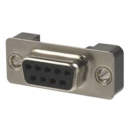 1 pcs - Norcomp 191 9 Way Vertical Panel Mount D-sub Connector Socket, 2.75mm Pitch, with 0.125 Hole