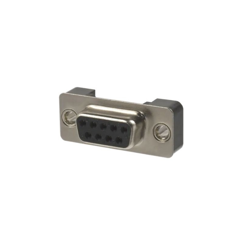 1 pcs - Norcomp 191 9 Way Vertical Panel Mount D-sub Connector Socket, 2.75mm Pitch, with 0.125 Hole