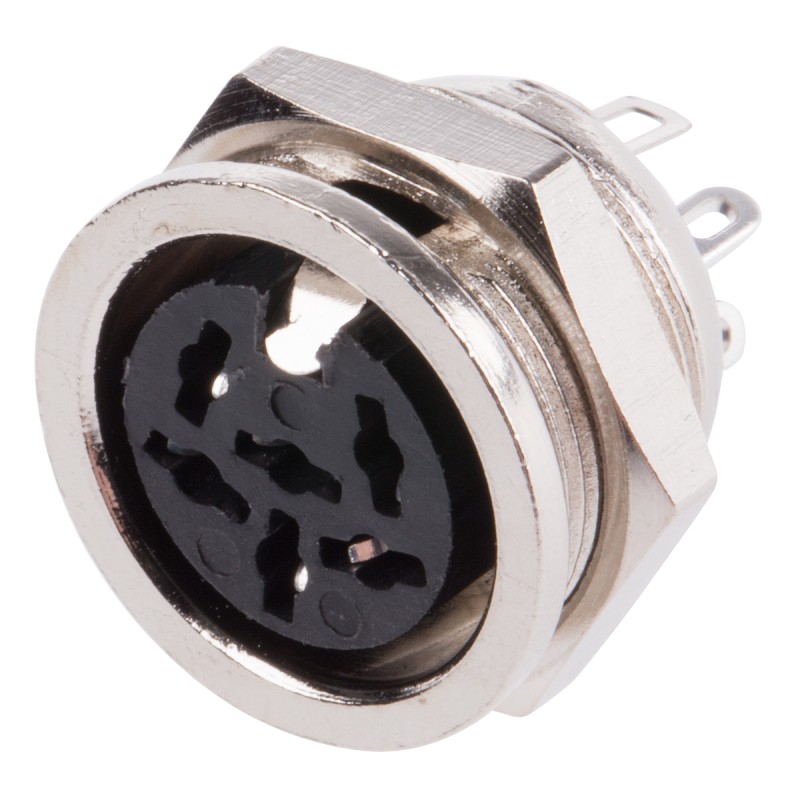 1 pcs - RS PRO 6 Pole Din Socket, 4A, 100 V ac, Female, Panel Mount