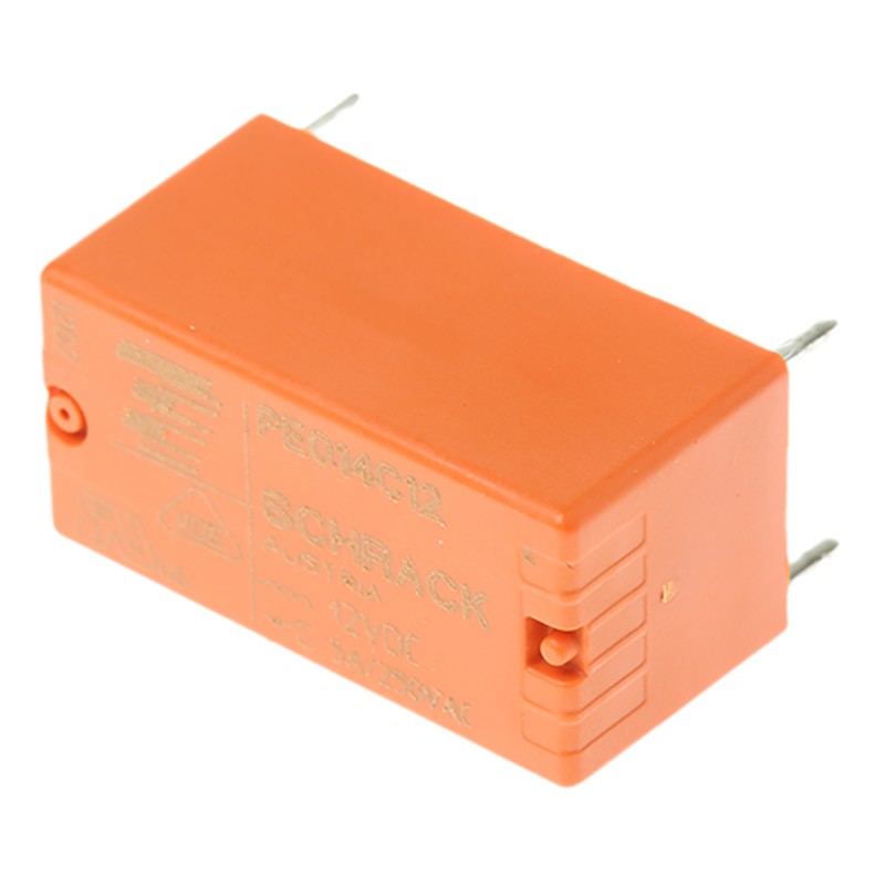 1 pcs - TE Connectivity PCB Mount Latching Power Relay, 12V dc Coil, 5A Switching Current, SPDT