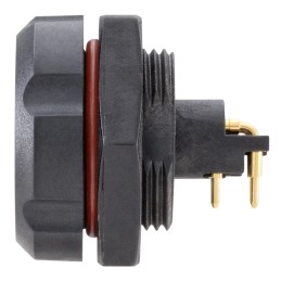 1 pcs - Rosenberger, RoDI Rosenberger Diagnostic Interface, Straight Panel Mount Female Magnetic Connector, Solder Termination