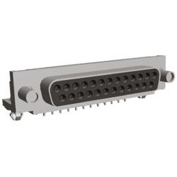 1 pcs - TE Connectivity Amplimite HD-20 25 Way Right Angle Through Hole D-sub Connector Socket, with 4-40 UNC Female