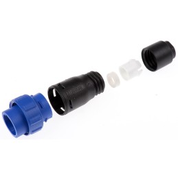 1 pcs - Bulgin Circular Connector, 10 Contacts, Cable Mount, Miniature Connector, Plug, Male, IP68, Buccaneer 400 Series