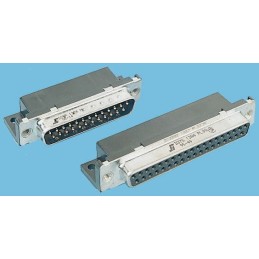 1 pcs - Amphenol ICC Delta D 9 Way Right Angle Through Hole D-sub Connector Socket, 2.74mm Pitch, with 4-40 UNC Inserts