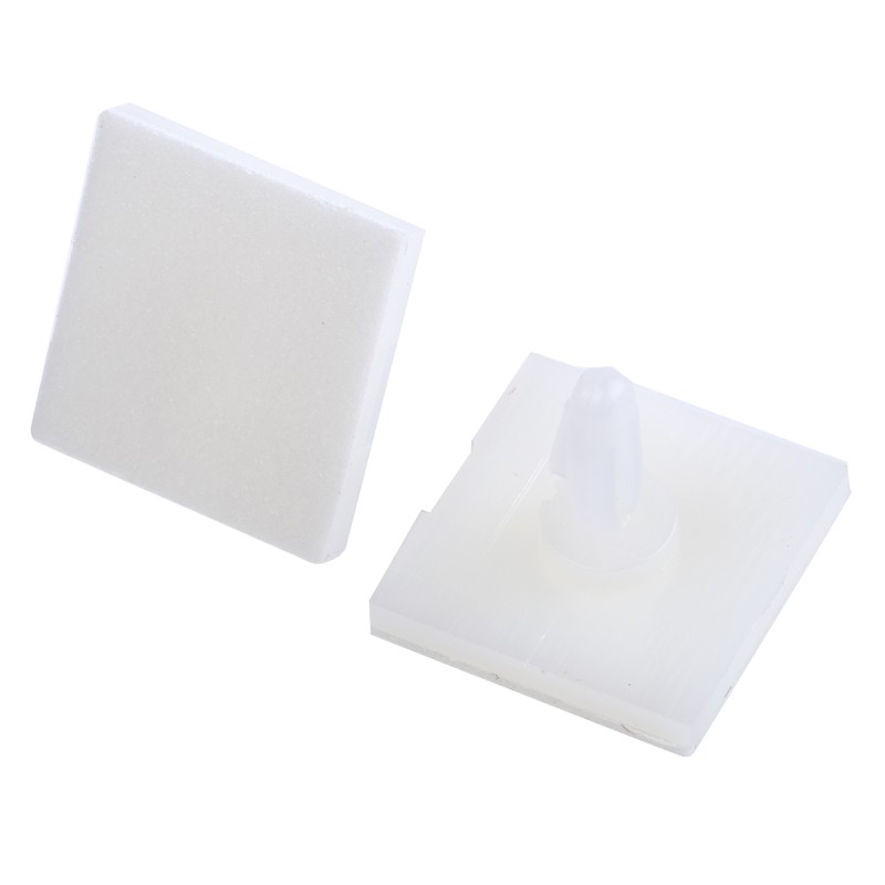 10 pcs - LCBSB-04-01A-RT, 6.4mm High Nylon PCB Support for 4mm PCB Hole, 17.8 x 17.8mm Base