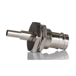 1 pcs - RS PRO, jack Panel Mount BNC Connector, 50Ω, Crimp Termination, Straight Body