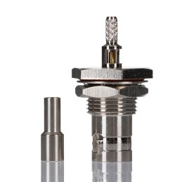 1 pcs - RS PRO, jack Panel Mount BNC Connector, 50Ω, Crimp Termination, Straight Body