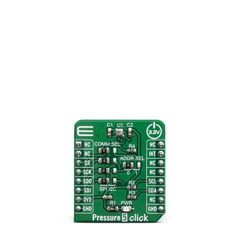 1 pcs - MikroElektronika Pressure 5 Click Pressure Sensor for BMP388 Battery-Powered and Portable Applications