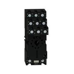 1 pcs - Schneider Electric RUZ 11 Pin 250V DIN Rail, Panel Mount Relay Socket, for use with Plug In Relay RUM (3CO)
