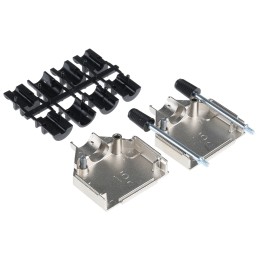 25 pcs - ASSMANN WSW AMET Series Zinc D Sub Backshell, 15 Way, Strain Relief