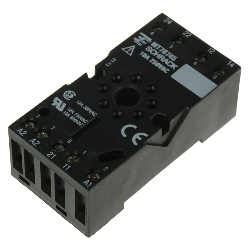 1 pcs - Relay Socket for use with MT Series 240V ac