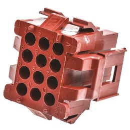 5 pcs - TE Connectivity, Miniature Rectangular II Male Connector Housing, 4.19mm Pitch, 12 Way, 4 Row