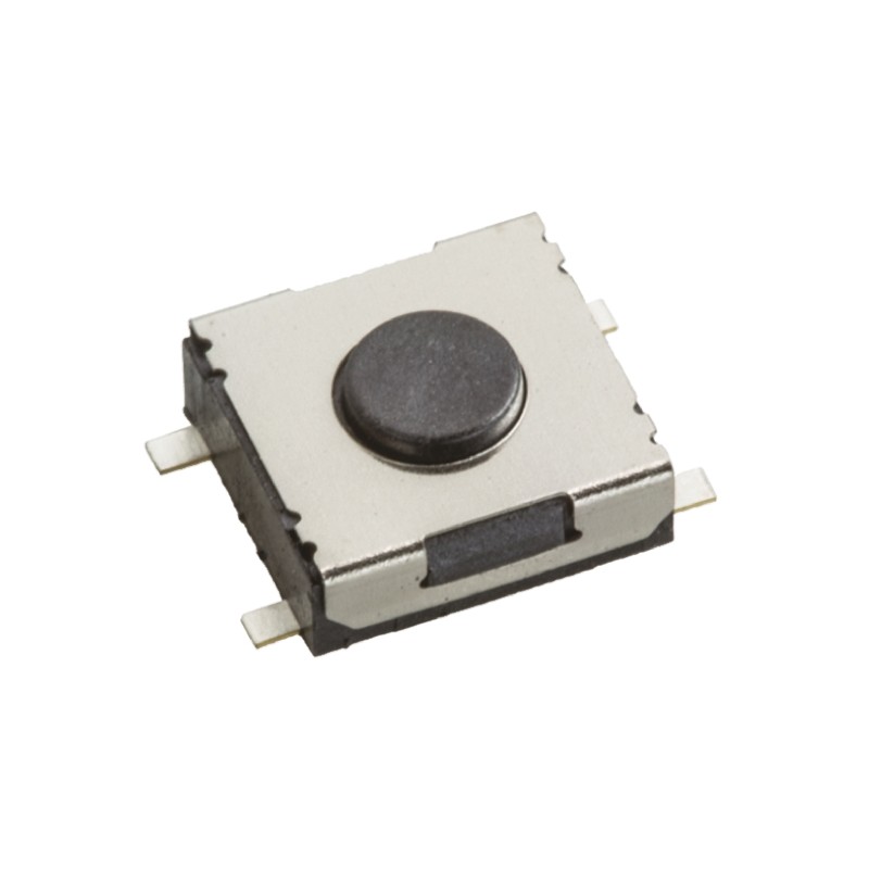 1 pcs - Black Tactile Switch, SPST 50 mA @ 12 V dc 0.5mm Surface Mount