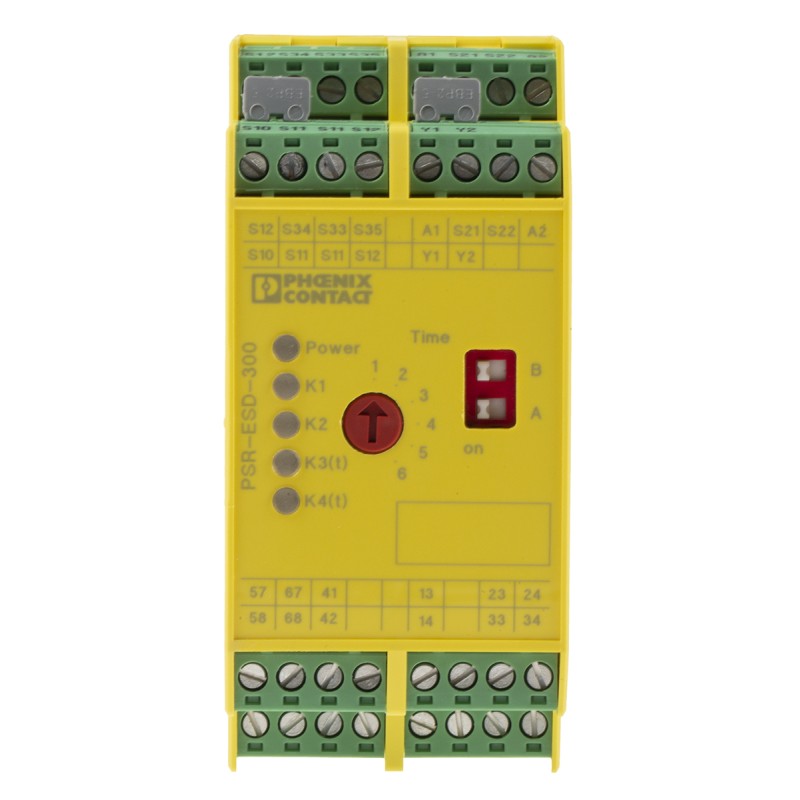 1 pcs - Phoenix Contact Dual-Channel Light Beam/Curtain, Safety Switch/Interlock Safety Relay, 24V dc, 6 Safety Contacts