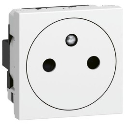 1 pcs - Legrand White 1 Gang Plug Socket, 16A, Type E - French, Indoor Use