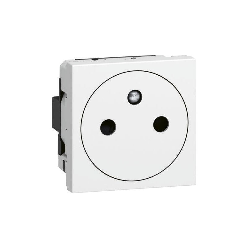 1 pcs - Legrand White 1 Gang Plug Socket, 16A, Type E - French, Indoor Use