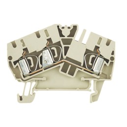 10 pcs - Weidmuller Z Series Beige Feed Through Terminal Block, Single-Level, Clamp Termination