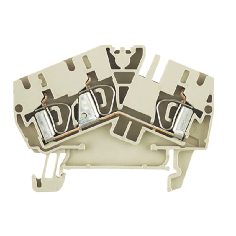 10 pcs - Weidmuller Z Series Beige Feed Through Terminal Block, Single-Level, Clamp Termination