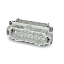 1 pcs - Amphenol Industrial Heavy Duty Power Connector Insert, 16A, Male, C146 Series, 16 Contacts