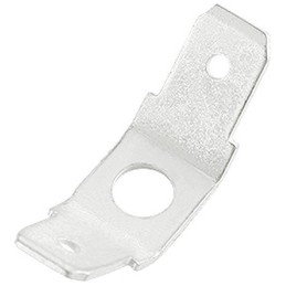 100 pcs - RS PRO Uninsulated Male Spade Connector, PCB Tab, 6.35 x 0.8mm Tab Size