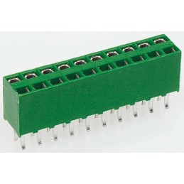 10 pcs - TE Connectivity AMPMODU HV100 Series Straight Through Hole Mount PCB Socket, 8-Contact, 2-Row, 2.54mm Pitch, Solder