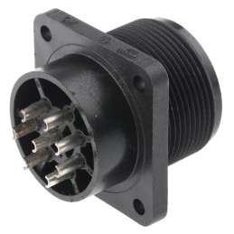 1 pcs - Hirschmann, CM 8 Way Panel Mount MIL Spec Circular Connector Plug, Socket Contacts,Shell Size 20, Screw Coupling,