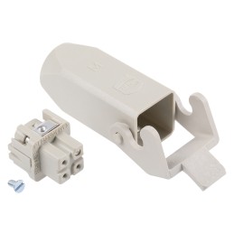 1 pcs - HARTING Connector Set, 3 Way, 10A, Female, Han A, 230 - 400 V