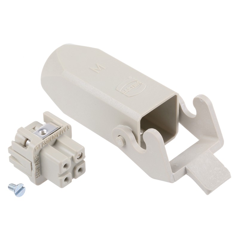 1 pcs - HARTING Connector Set, 3 Way, 10A, Female, Han A, 230 - 400 V