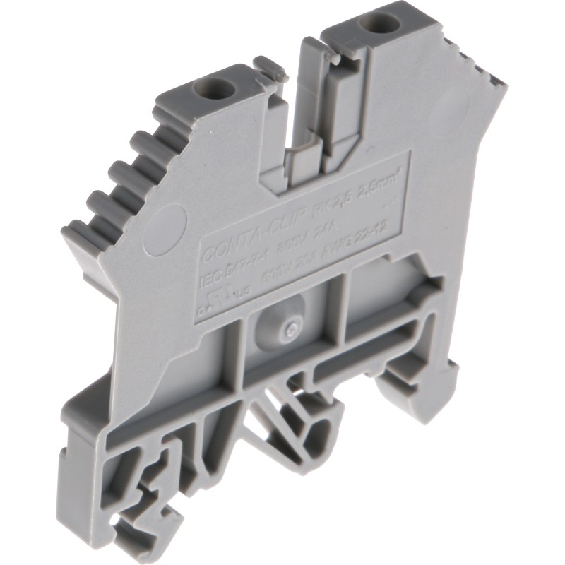 10 pcs - RS PRO Grey Feed Through Terminal Block, 0.2 - 2.5mm², Single-Level