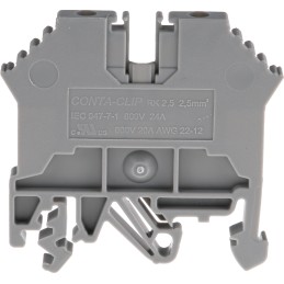 10 pcs - RS PRO Grey Feed Through Terminal Block, 0.2 - 2.5mm², Single-Level