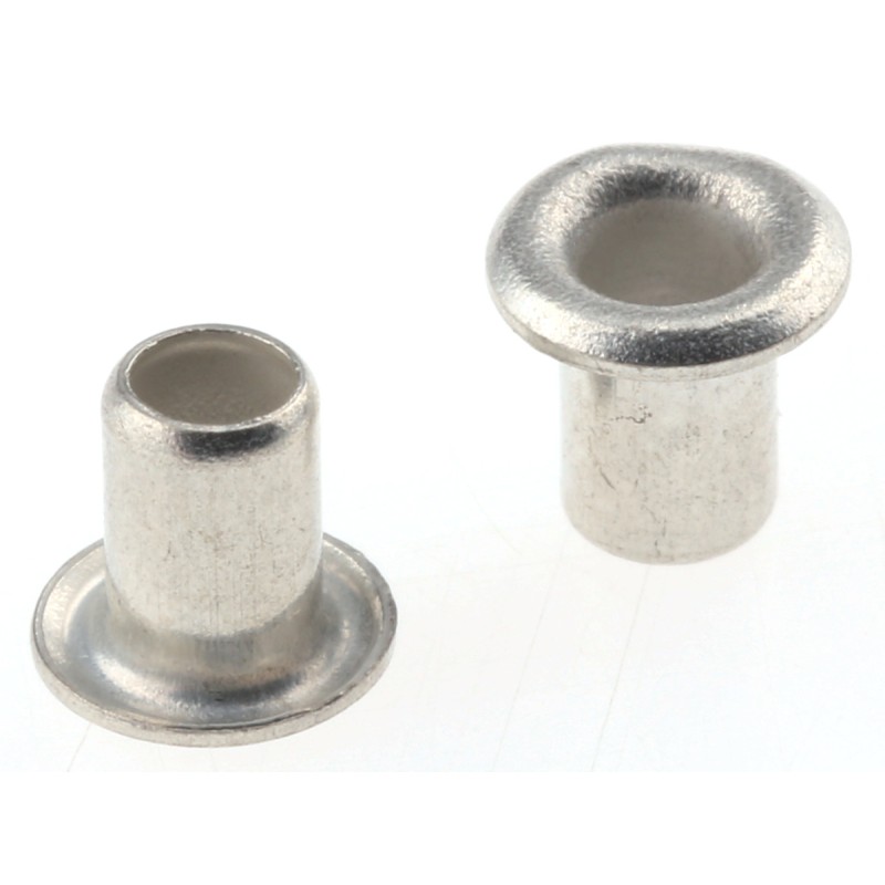 100 pcs - 34, Wide roll eyelet PCB Rivet for 2.4mm Diameter, 3.2mm Length