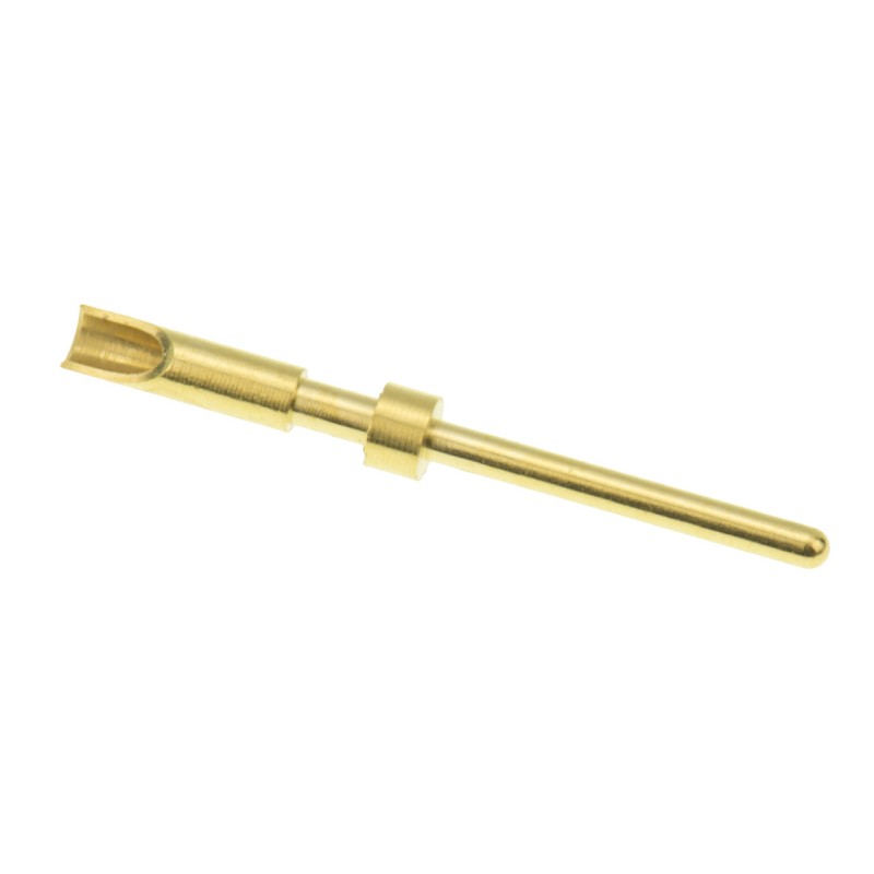 10 pcs - Bulgin Male Solder Circular Connector Contact, Wire Size 28 - 24 AWG