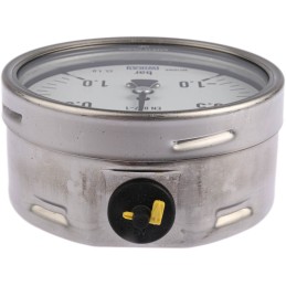 1 pcs - RS PRO G 1/2 Analogue Pressure Gauge 1bar Bottom Entry, RS Calibration, -1bar min.