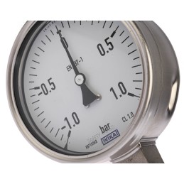 1 pcs - RS PRO G 1/2 Analogue Pressure Gauge 1bar Bottom Entry, RS Calibration, -1bar min.