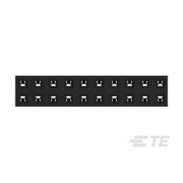 10 pcs - TE Connectivity AMPMODU Series Straight Through Hole Mount PCB Socket, 20-Contact, 2-Row, 2mm Pitch, Solder Terminatio