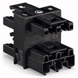 1 pcs - Wago 770 Series Distribution Block, 3-Pole, Male to Female, 4-Way, 25A