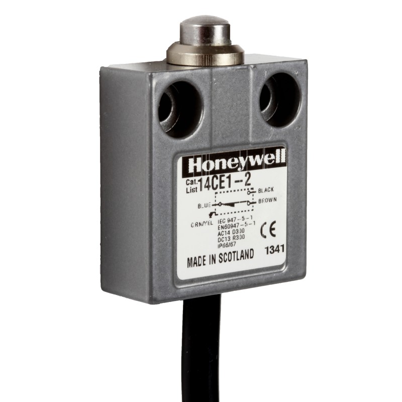 1 pcs - Honeywell Plunger Limit Switch, 1NC/1NO, IP65, IP66, IP67, IP68, SPDT, Die Cast Zinc Housing, 240V ac ac Max, 5A Max