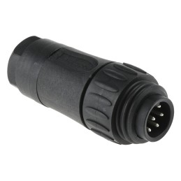 1 pcs - Amphenol Industrial Circular Connector, 6 + PE Contacts, Cable Mount, Plug, IP65, IP67, Ecomate Series