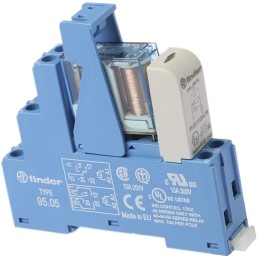 1 pcs - Finder 48 Series Interface Relay, DIN Rail Mount, 24V dc Coil, SPDT, 1-Pole