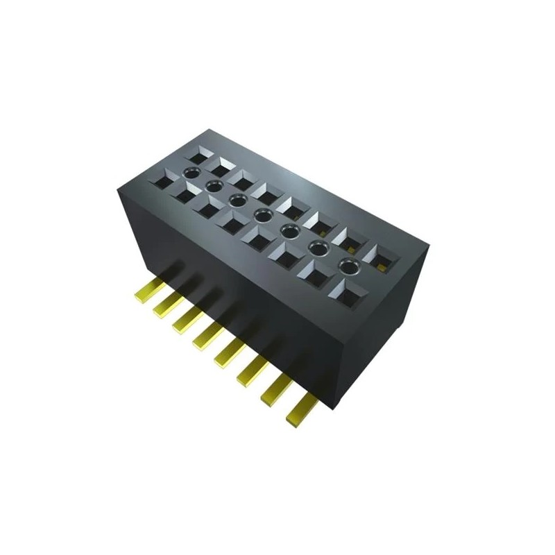 1 pcs - Samtec CLE Series Horizontal Surface Mount PCB Socket, 40-Contact, 2-Row, 0.8mm Pitch, Through Hole Termination