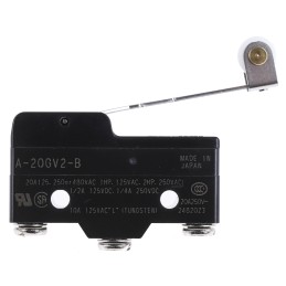 1 pcs - Omron Roller Lever Limit Switch, NO/NC, IP00, SPDT, 500V ac Max, 20A Max