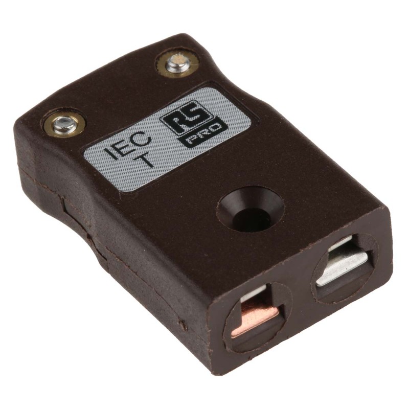 1 pcs - RS PRO In-Line Thermocouple Connector for Use with Type T Thermocouple, Miniature Size, IEC Standard